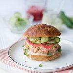 Burger aux deux saumons