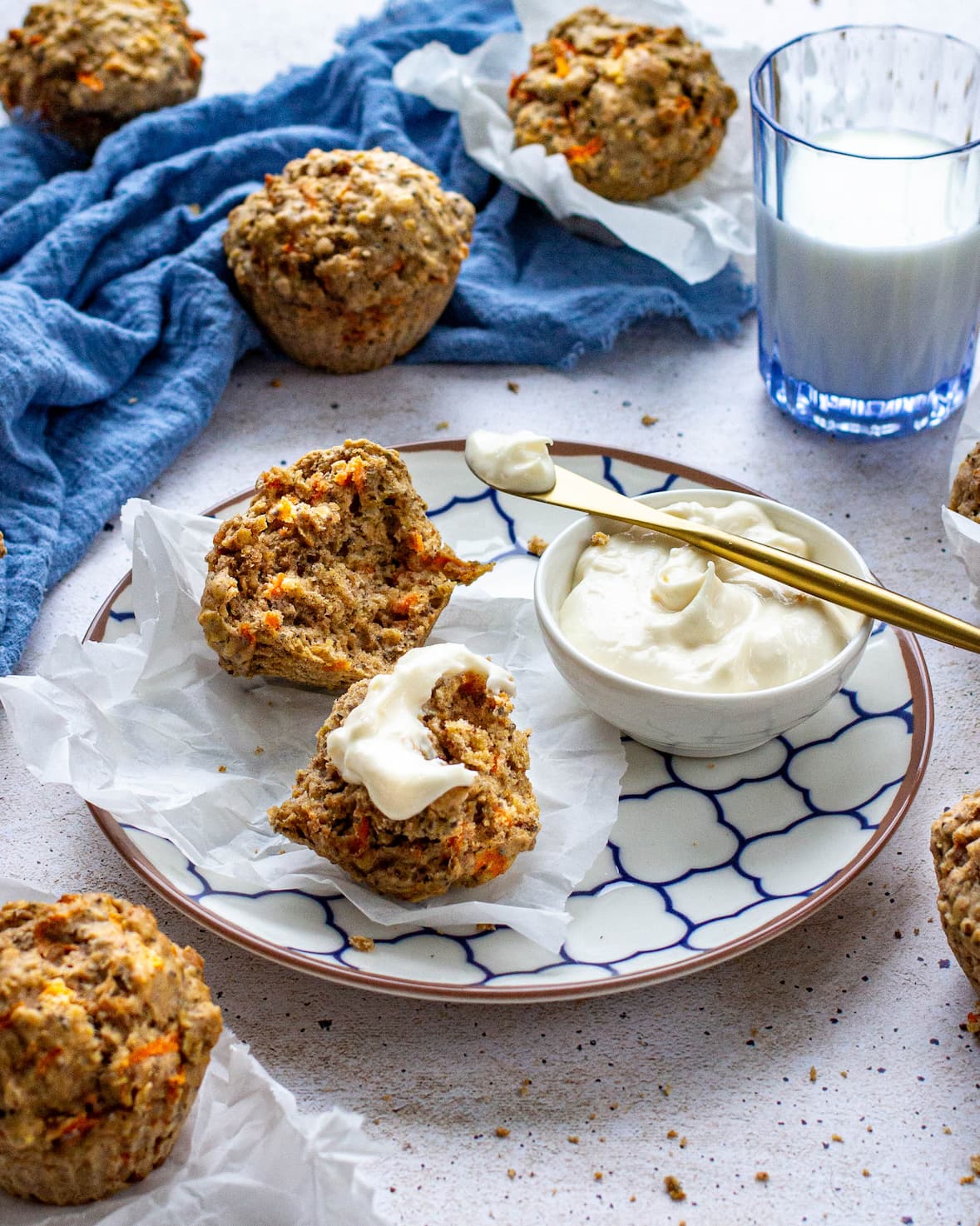 Recette santé de muffins aux carottes