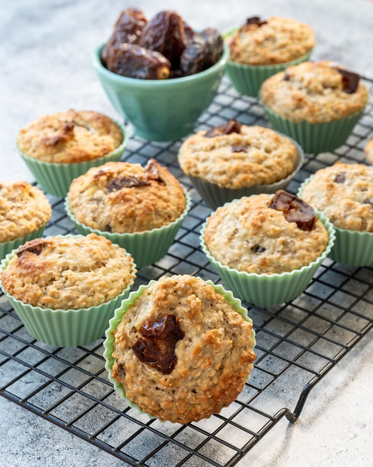 Nourrissants muffins aux bananes et aux dattes