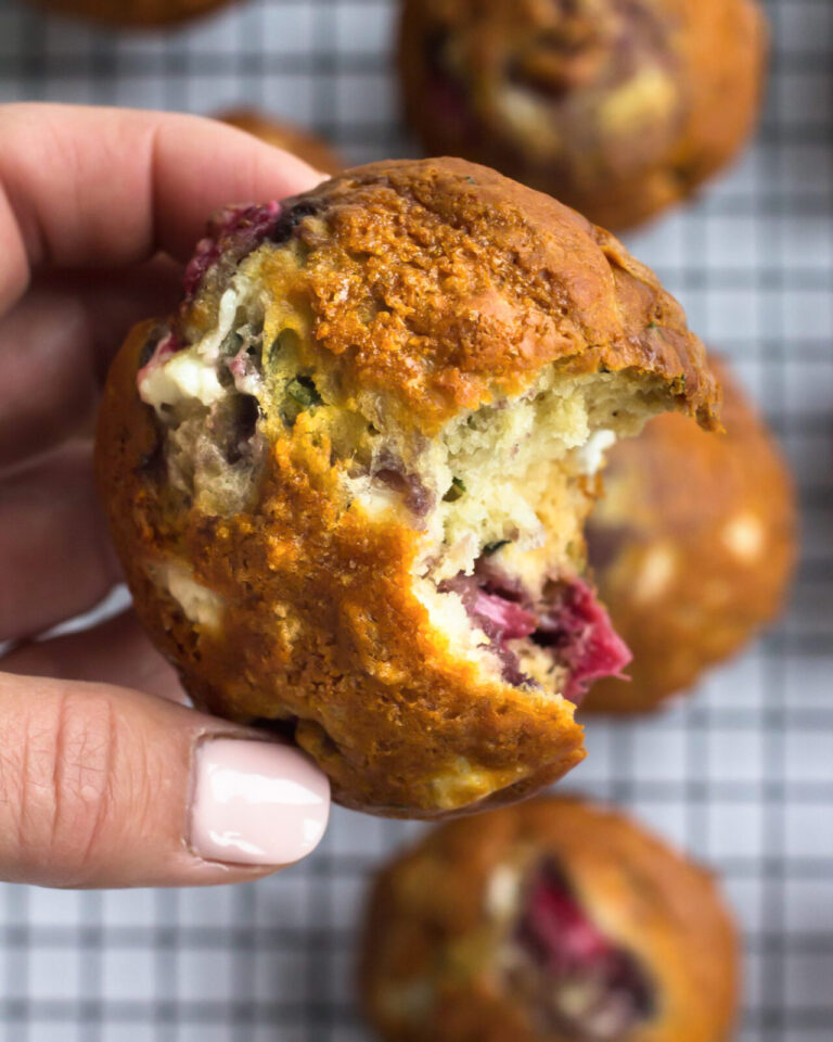 Muffins fraises, chevre et basilic_Julie DesGroseilliers-2 Nutritionniste-2048